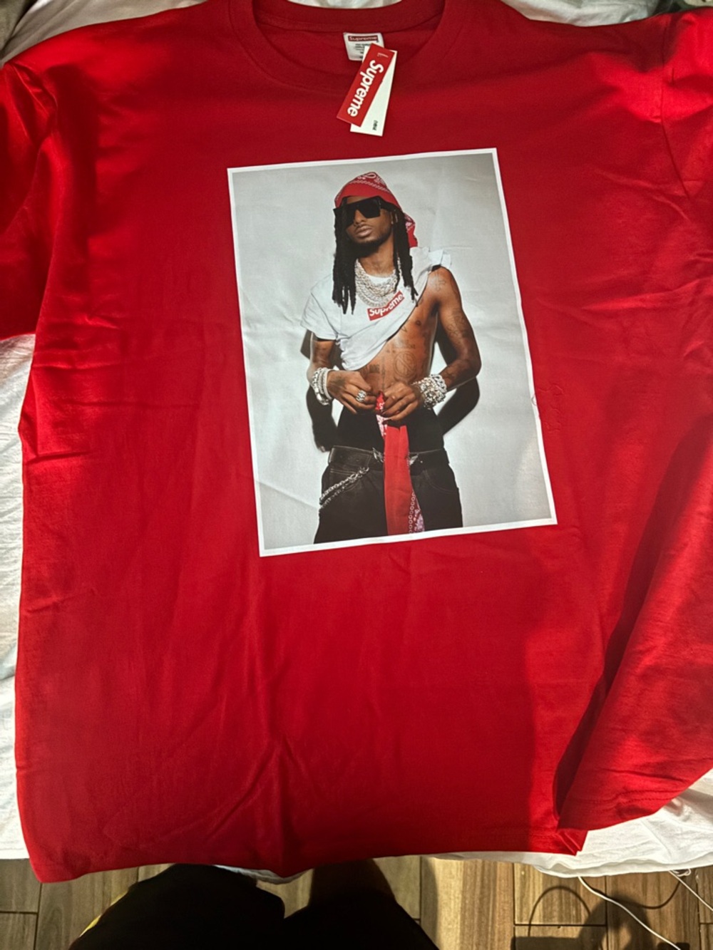 Supreme Red Photographic Chest Tee